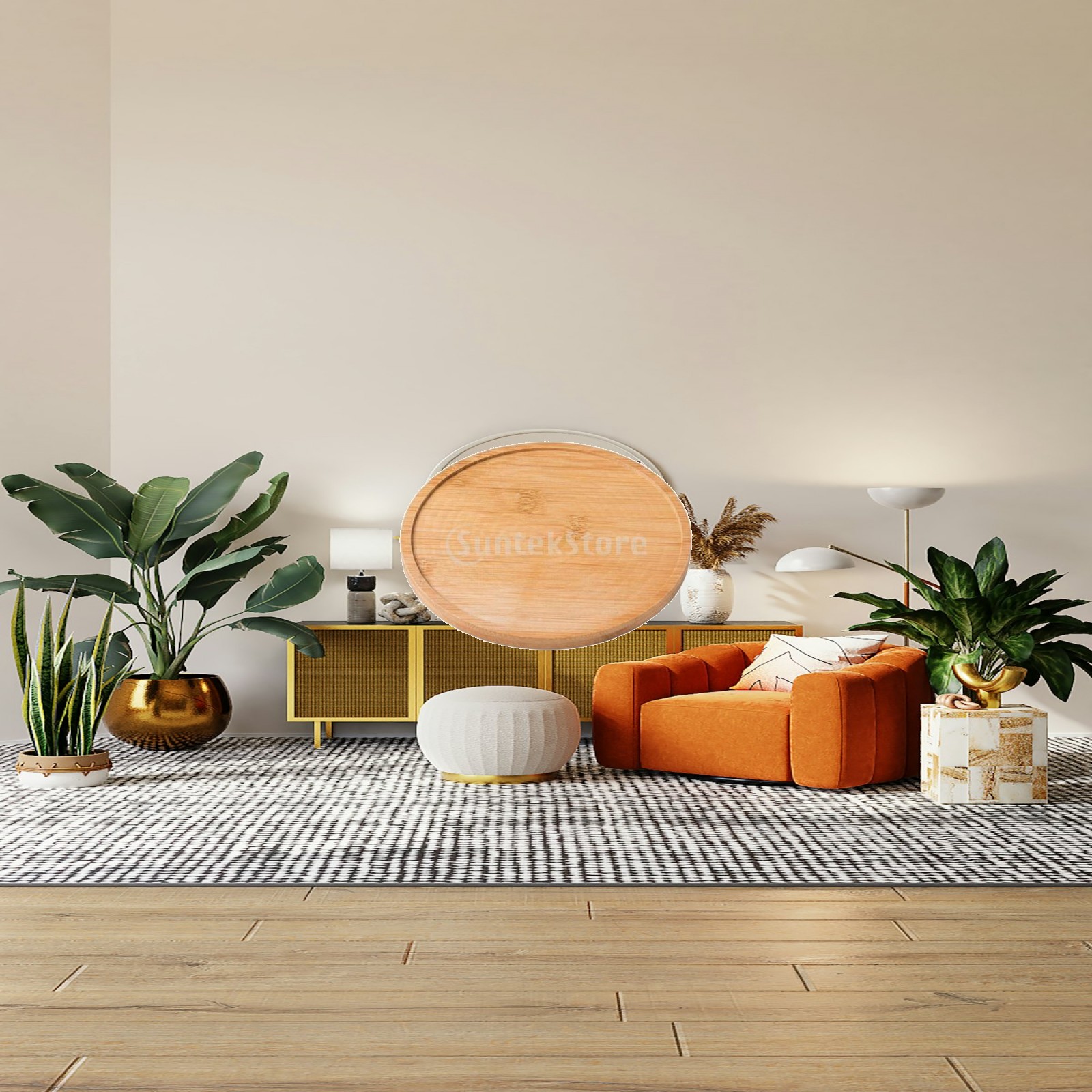 Drip Tray Saucer - Suporte de Bambu Industrial para Vasos