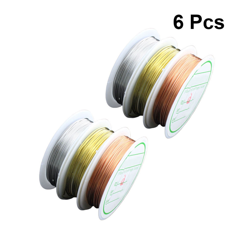 Copper Wire Roll - 6 rolos de fio de cobre